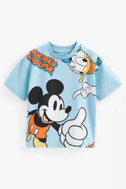 Loose Simple Tshirt Cute Print Short Sleeve Tops 2025 Summer Clothing Cartoon Printed T Shirt Children Thin Loose Fashion Tees